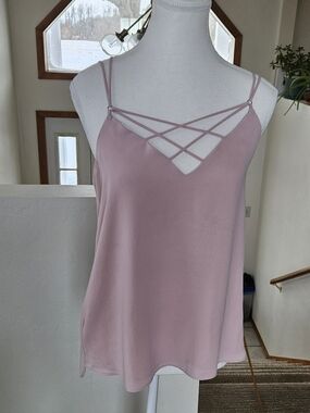 Express Dusty Rose Strappy V-Neck Cami